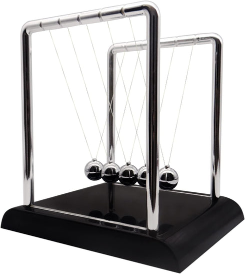 Newtons Cradle Balance Pendulum, Swinging Kinetic Balls, Fun Science Learning Accessories Physics Toy, Calm Down Fidgets Kit, Desk Toys for Stress...