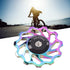 Derailleur Pulley Kit Pair, Ceramic Wheel Bearing Pulley Mountain Tension Rear Derailleur Pulley Bearings Bike Cycling Accessory for Road Mountain...