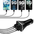 USB Car Charger Adapter, QC 3.0 Fast car Charger, 4-Port Multi 9.6 Amp 48W Rapid Car Charger Compatible with iPhone 13/12/11 Pro Max, Samsung Gala...