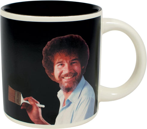 The Unemployed Philosophers Guild Bob Ross Heat Changing Mug - Add Coffee or Tea and a Happy Little Scene Appears - Comes in a Fun Gift Box...