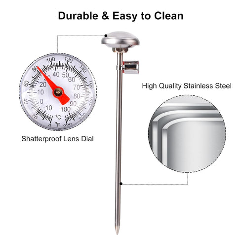 Meat Thermometer for Grilling, Food Thermometer for Cooking, Milk, Meat Thermometers for Grilling Cooking, Kitchen Instant Read Thermometer, Pocke...