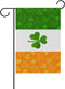 ALAZA Double Sided Irish Flag with Shamrock Polyester Garden Flag Banner 12 x 18 Inch for Outdoor Home Garden Flower Pot Decor...
