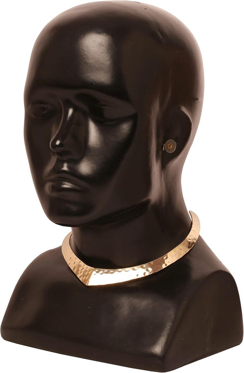 Touchstone NEW Indian Bollywood Bling Handcrafted Hammered Designer Jewelry Attractive Torque Necklace In Gold Tone For Women....