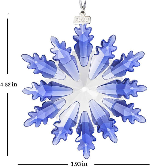 XIANGBAN Dream Elf Christmas Tree Pendant, Crystal Snowflake Christmas Ornaments Annual Collectible (Blue)...