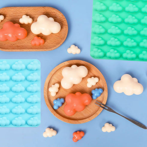 2 PACK Silicone Cloud Mold, Silicone Soap Mold for Soap Making DIY Chocolate Molds Mousse Fondant Mould Candy Soap Molds for Kitchen DIY Baking To...