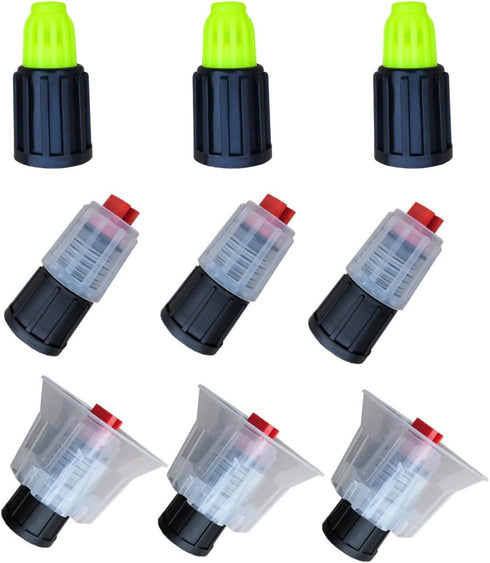 3 Pack Water and Foam Nozzle Tips Head Replacement for 18mm Coarse Thread Foam Sprayer Hand Pressure Foaming Pump Blaster Bottle Car Wash Soap Spr...