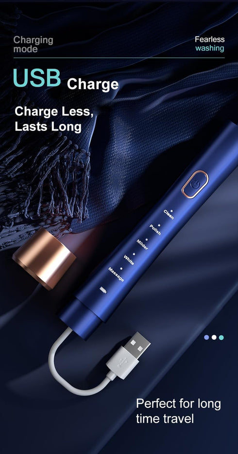 AUZZO Sonic Electric Toothbrush Adult 6 Mode USB Charger Rechargeable Toothbrushes...