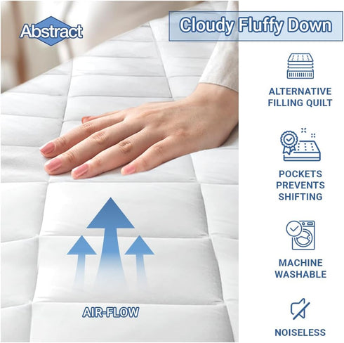 Abstract Waterproof Mini Crib Mattress Protector - Quilted, Fitted Cover for Bassinet - Breathable Crib Mattress Pad - Noiseless- Machine Washable...