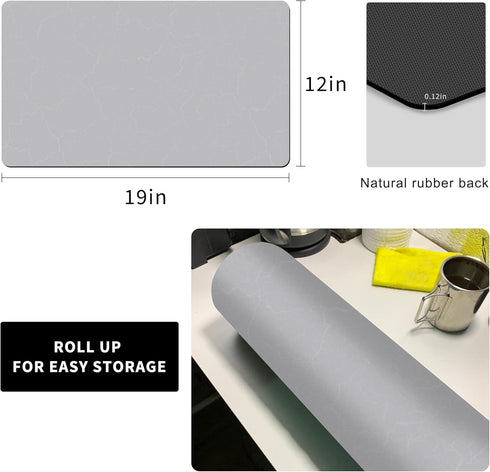 Coffee Maker Mat for Countertops, Coffee Bar Accessories Fit Under Coffee Machine Mat, 19"x12" Rubber Backed Coffee Pots, Table Mat Under Applianc...