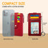 Credit Card Holder for Women RFID Small Wallet Women Slim - Multi Zipper Card Case with Keychain Wine Red...