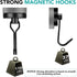 DIYMAG Black Magnetic Hooks, 110LBS Strong Magnetic Hooks Heavy Duty, Strong Magnet Hooks with Metal Hanger for Hanging Refrigerator Home Kitchen ...