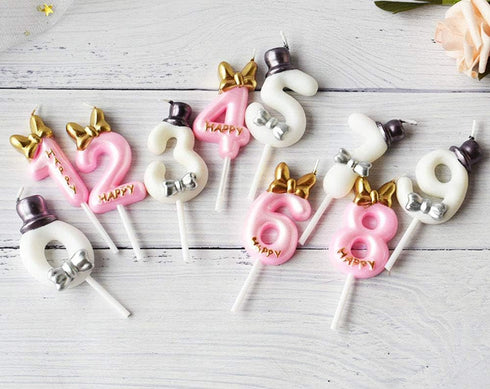 Gold 3 Candle Birthday Girl, Pink Number 3 Cake Topper, 3rd Birthday Party Decoration...
