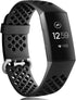 Wepro Bands Replacement Compatible Fitbit Charge 3 for Women Men Large, Waterproof Breathable Holes Watch Sport Strap Accessories for Fitbit Charg...