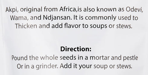 KOPABANA Organic Akpi Seeds | Djansang Spice | Odevi | Wama | 4oz...