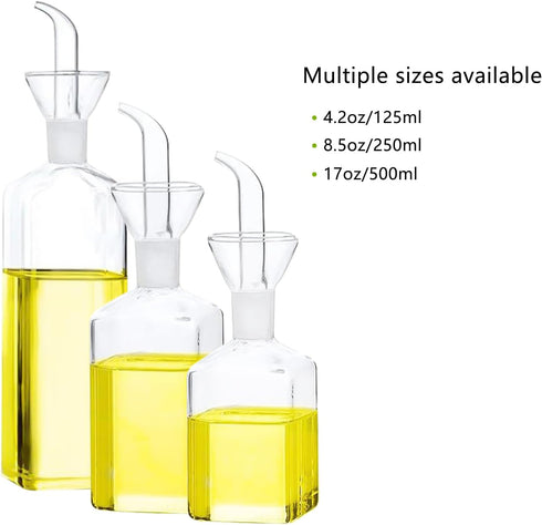 Olive Oil bottle, Olive Oil Dispenser, Olive Oil Vinegar Cruet, Cooking Wine Cotainer Salad Dressing Glass Oil Bottle, Vinaigrette Oil Dispenser f...