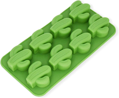 Fewo 8-Cavity Cactus Ice Cube Tray, Cacti Silicone Mold for Chocolate, Candy, Cookie, Fondant, Gummy, Jello, Baking, Candle, Cupcake Topper Decora...