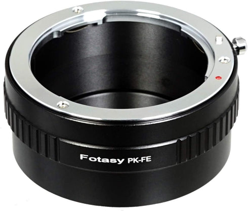 Fotasy PK Lens to E Mount Adapter, K Mount E Adapter, PK Lense to E, Compatible with K-Mount Lens Sony a7 a7R a7s II III IV a9 a7c Alpha 1 a6600 a...