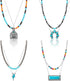 8 Pcs Western Necklaces Western Jewelry for Women Turquoise 4 Turquoise Boho Necklaces and 4 Cowgirl Beaded Choker (Classic Style)...