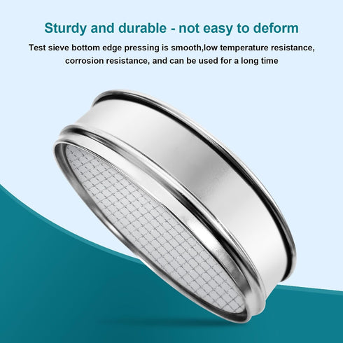 304 Stainless Steel Mesh Lab Sieve, 4(4.75mm) Mesh Aperture Test Sieve, 7.9Inch(20cm) Diameter Analysis Sample Test Sieves for Industrial Laborato...