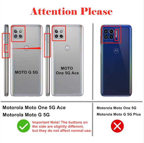 for Moto One 5G Ace Case, Moto G 5G Case, Slim Flexible TPU for Girls Women Airbag Bumper Shock Absorption Rubber Soft Silicone Case Cover Fit for...