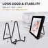 Livelab Plate Stands for Display, 3 Pack 4.5 Inch Picture Stand Black Iron Easel Decorative Plate Holder Display Stand, Metal Photo Frame Stand fo...