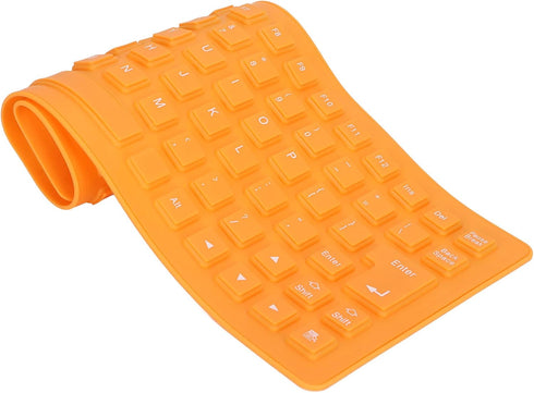Foldable Silicone Keyboard, USB Wired Waterproof Rollup Keyboard, Folding Flexible Keyboard Slim Soft Silent Typing 85 Keys for PC Notebook Laptop...