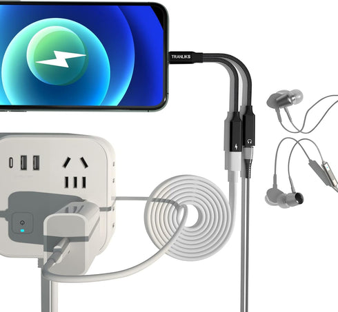 USB C Splitter, Dual USB C Headphone and Charger Adapter, 2-in-1 Type C Audio and PD 60W Fast Charging for 15/15 Pro/15 Plus/15 Pro Max and Other ...