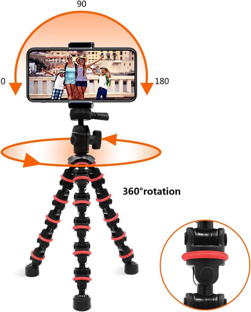 Phone Tripod, Linkcool Octopus Tripod with Wireless Remote Phone Holder Mount Use as iPhone Tripod, Cell Phone Tripod, Camera Tripod, Travel Tripo...