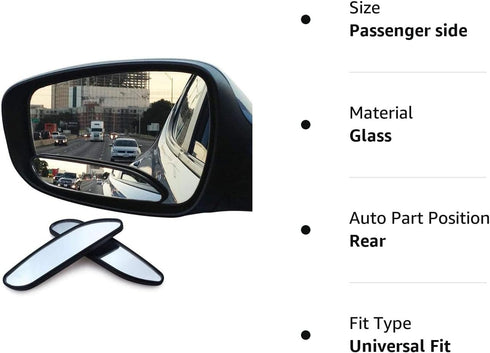 EEEkit Cars Blind Spot Mirrors Unique design, Mirror for blind side 360 Degree Rotating Design, Side Mirror Wide Angle Mirror Safety Convex Rearvi...