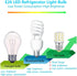 LED Appliance Light Bulb for Refrigerator Fridge Freezer 4W (40W Equivalent) E26 Medium Base Compact T10 Tubular A15 AC100-265V Floor Lighting Dec...