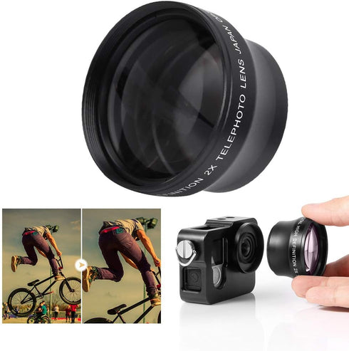 2X Camera Lens for 37mm Mount Camera, 2X Magnification High Definition Converter Telephoto Lens...