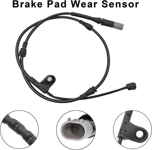 Brake Pad Wear Sensor Front & Rear Wheel | Compatible for BMW E70 E71 X5 X6 2011 2012 2013 2014 2015 2016 | Replacement # 34356792567, 34356854168...