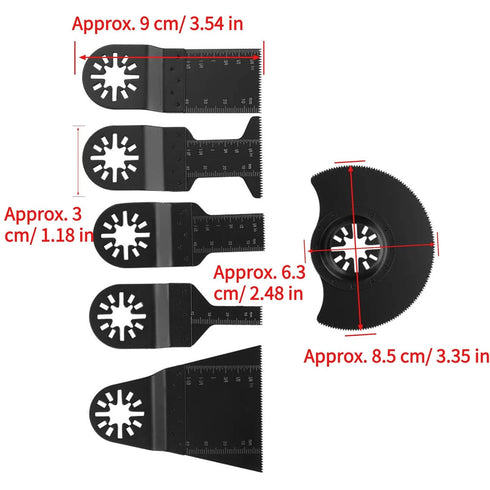 6Pcs Standard Oscillating Saw Blade High Carbon Steel Multi tools Saw Blades Power Tools Cutter for Plastic, Wood and Soft Metals...