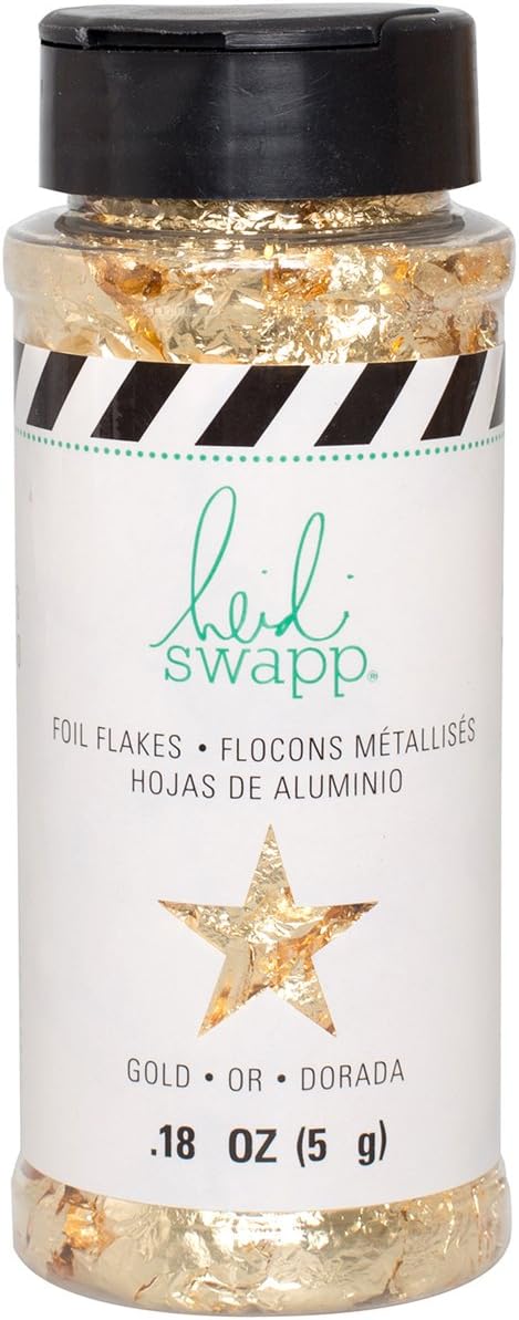 Heidi Swapp Foil Flakes .18oz-Gold...