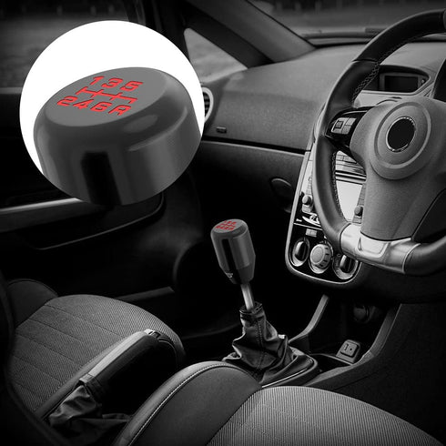 (Black) 6 Speed Weighted Manual Automatic Gear Shifter Shift Knobs Lever with 4 Adapters Fit Compatible with Manual Cars Most Automatic Cars...