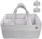 MIGHTY MONKEY Oversized Stain Resistant Baby Diaper Caddy Organizer with Handle, Adjustable Mesh Storage Bin Compartments for Diapers, Baby Wipes,...