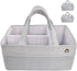 MIGHTY MONKEY Oversized Stain Resistant Baby Diaper Caddy Organizer with Handle, Adjustable Mesh Storage Bin Compartments for Diapers, Baby Wipes,...