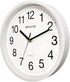 Adalene 10 Inch White Wall Clock Battery Operated Non Ticking - Completely Silent Wall Clock for Kitchen Office School Classroom Bedroom Bathroom...