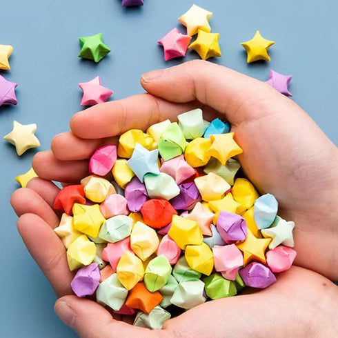Origami Paper Stars, Colorful Handcraft Origami Lucky Star Paper DIY Paper Arts Creativity Hand Art Crafts (Little Yellow (540) sheets)...