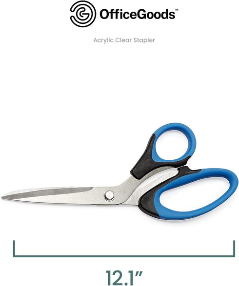OfficeGoods Stainless Steel 8.5" Scissors w/Soft Grips - Modern Design for the Stylish Home, Office, or School - Perfect for Arts & Crafts, Scrapb...