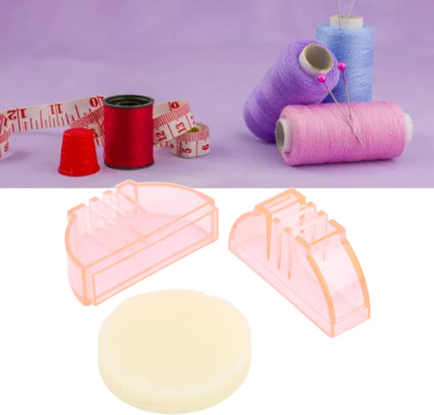 Fdit Sewing Thread Beeswax, Beeswax for Quilting Thread with Holder, Wax Thread Conditioner Beeswax with Plastic Box for Household Hand Sewing...