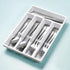 Silverware Organizer with Icons?Plastic Cutlery silverware Tray for Drawer?Utensil Flatware Tableware Organizer for Kitchen with Non-slip TPR,Fits...