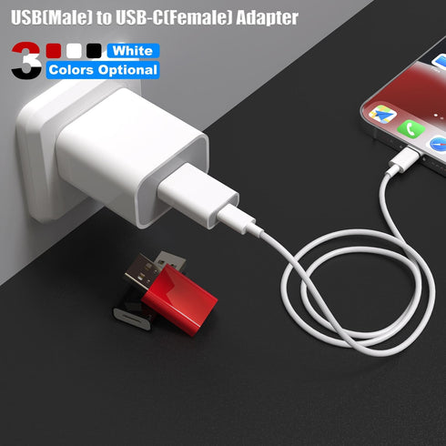 USB to USB C Adapter,USB-C Female to USB Male Adapter Compatible with Apple MagSafe Watch 7/8/9/SE/Ultra,Car,iPhone 15 14 13 12 Mini Pro Max,iPad,...