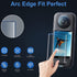 FiTSTILL Insta 360 X3 Sticky Easy Installation Lens Guard Screen Tempered Film Set, Lens Silicone Protector for Insta360 X3 Accessories LCD Temper...