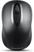 Perixx PERIMICE-722B Wireless Optical Mouse - 3.82x2.28 Inches Portable Design - Silent Clicks with Cable Straps - Black...