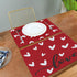 Valentine's Day Love Heart Red Buffalo Check Placemats Set of 4 Table Mat Mother's Day Rose Tulip Flowers Table mats Placemat Heat-Resistant Stain...