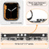 fastgo Bracelet Band Leather Compatible with Apple Watch 44mm 45mm 42mm 49mm Women, Dressy Fancy Elastic Beaded Jewelry Strap for Iwatch SE & Seri...