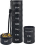 Weekly Travel Stackable Pill Organizer, Large Capacity Metal Pill Case 7-Day Compartment Medicine Box Waterproof Pill Container Vitamin Aluminum S...