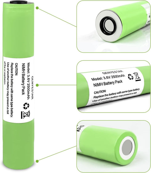 Flashlight Battery, 75175 Battery Compatible with Maglite Flashlight, (Ni-CD, 6V, 2500 mAh) Ultra High Capacity, Replacement for Streamlight Magli...