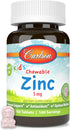 Carlson - Kid's Chewable Zinc, 5 mg, Health Support, Natural Mixed Berry Flavor, 160 Tablets...